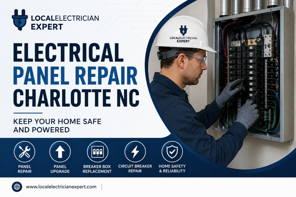 Electrical panel repair Charlotte NC by Local Electrician Expert.